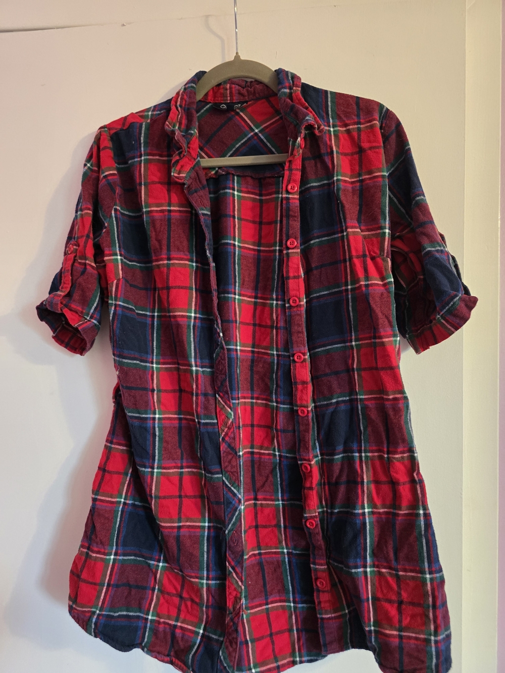 Kids' Red Plaid Button-Down Shirt - Casual Button Up